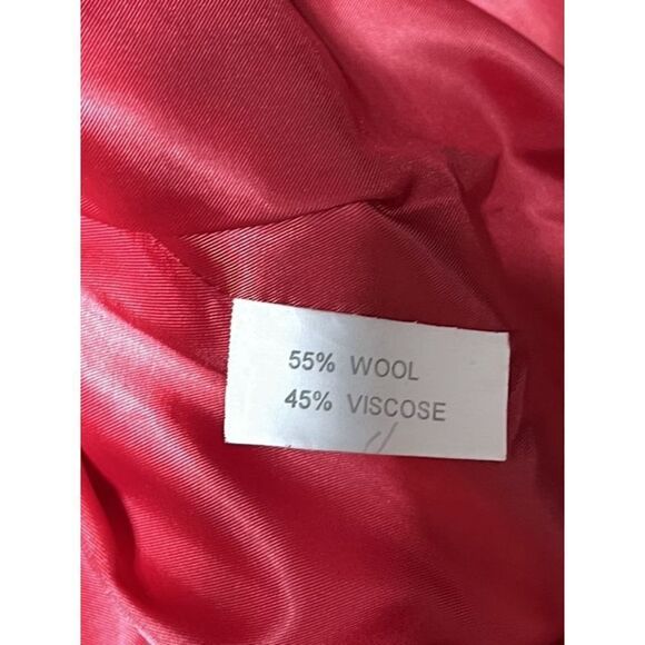 Georgiou Studio Vintage Red Wool BlazerJacket Size Small - Picture 6 of 6
